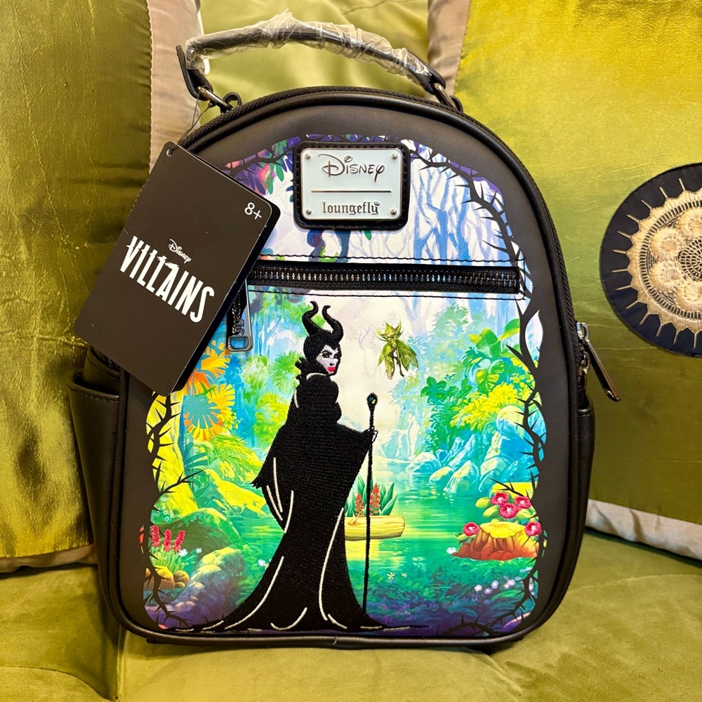 Disney Loungefly Villains Maleficent Forest Scene Mini Backpack - Picture 8 of 9